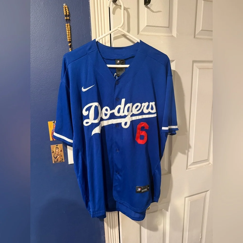 Trea Turner Blue Dodgers Jersey Size Large - Picture 1 of 2